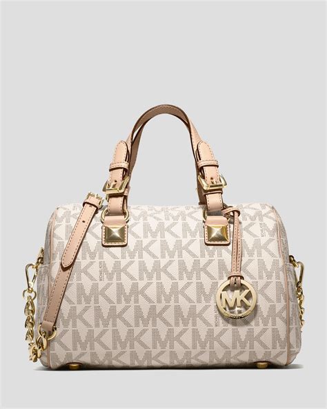 michael kors grayson vanilla medium satchel|Michael Kors austen small satchel.